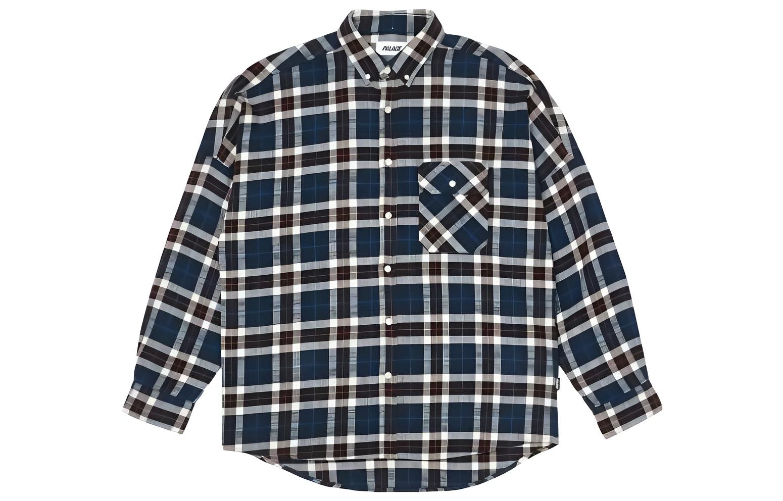 PALACE FW22 Flannel Drop Shoulder Shirt Navy