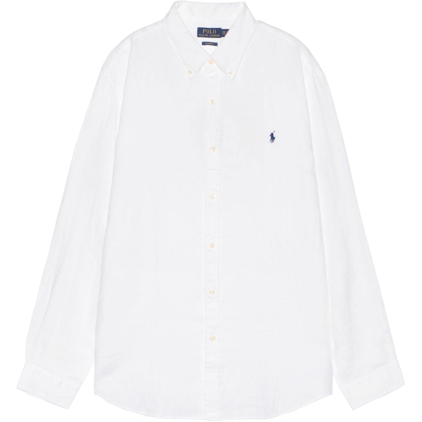 Polo Ralph Lauren Linen Long Sleeve Shirt White