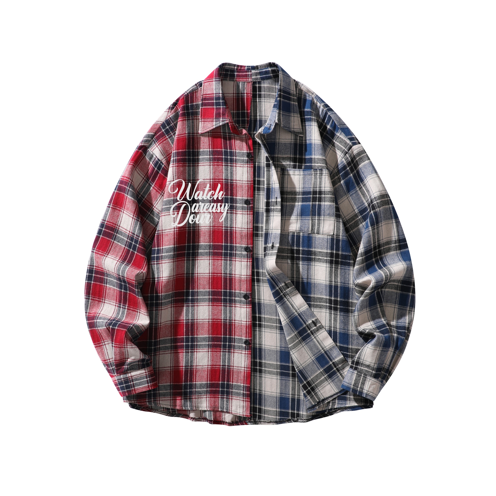 DAREASY Plaid Oversized Shirt