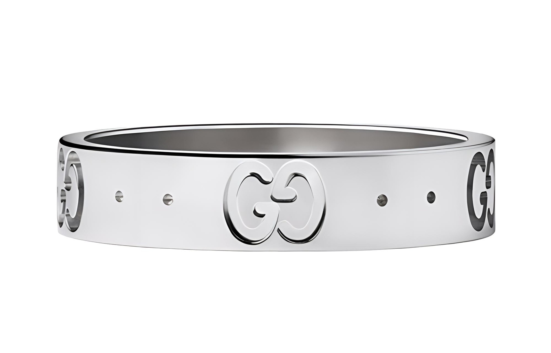 GUCCI/古驰 GUCCI Icon 18K White Gold Ring