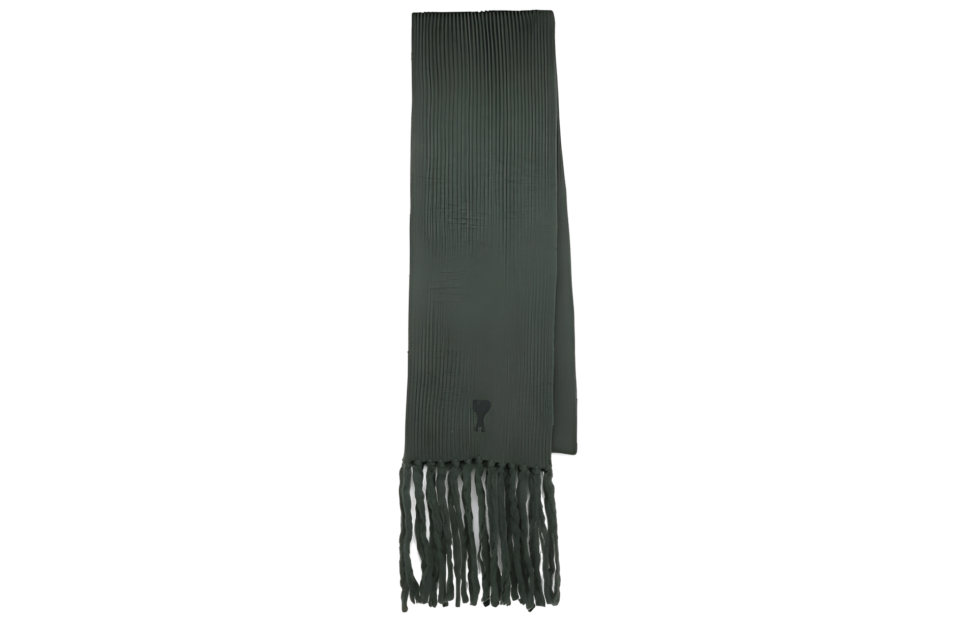 AMIPARIS Logo Fleece Scarf Green