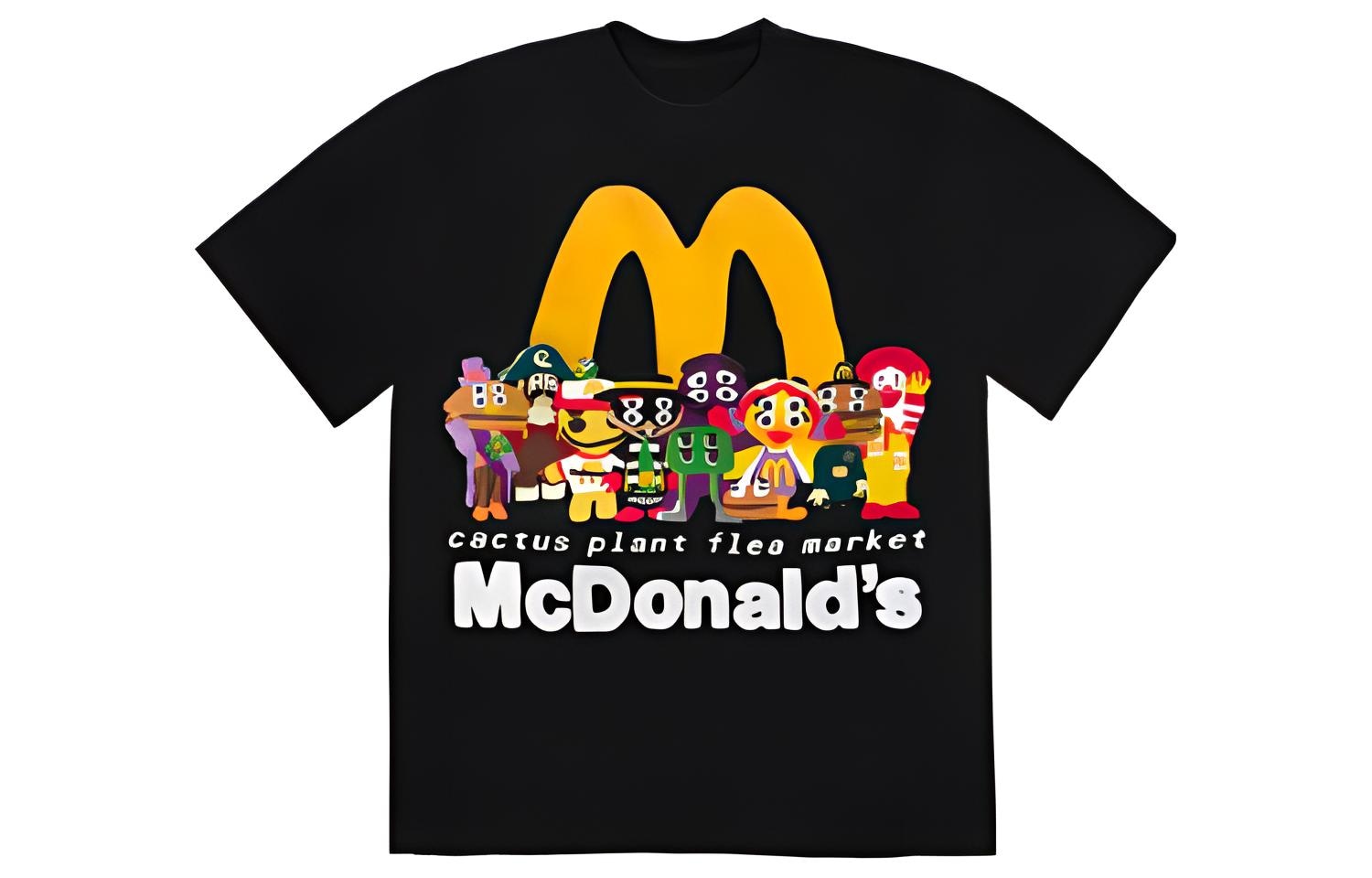 Cactus Plant Flea Market x McDonald's FW22 Black T-Shirt