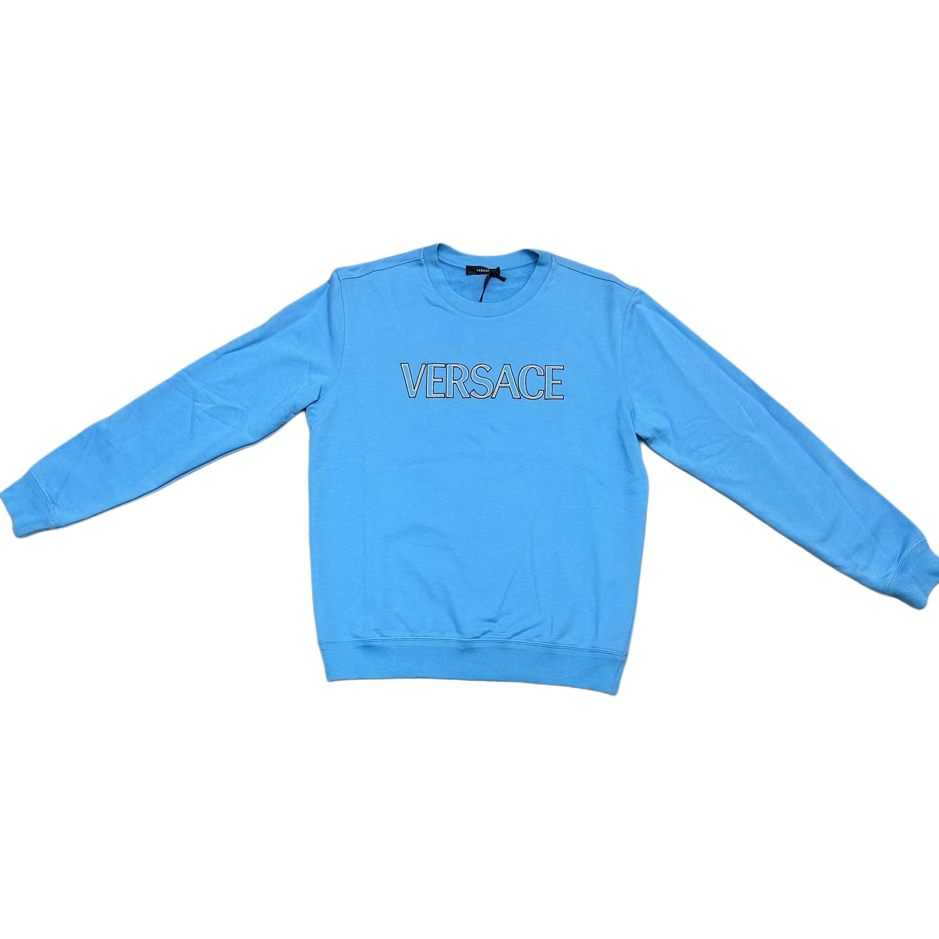 VERSACE/范思哲 Versace FW24 Embroidered Pullover Blue