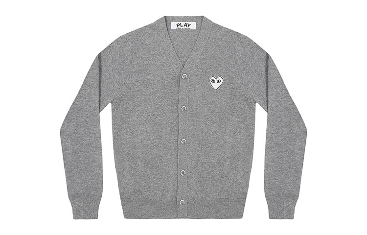 CDG Play Sweater Light Grey