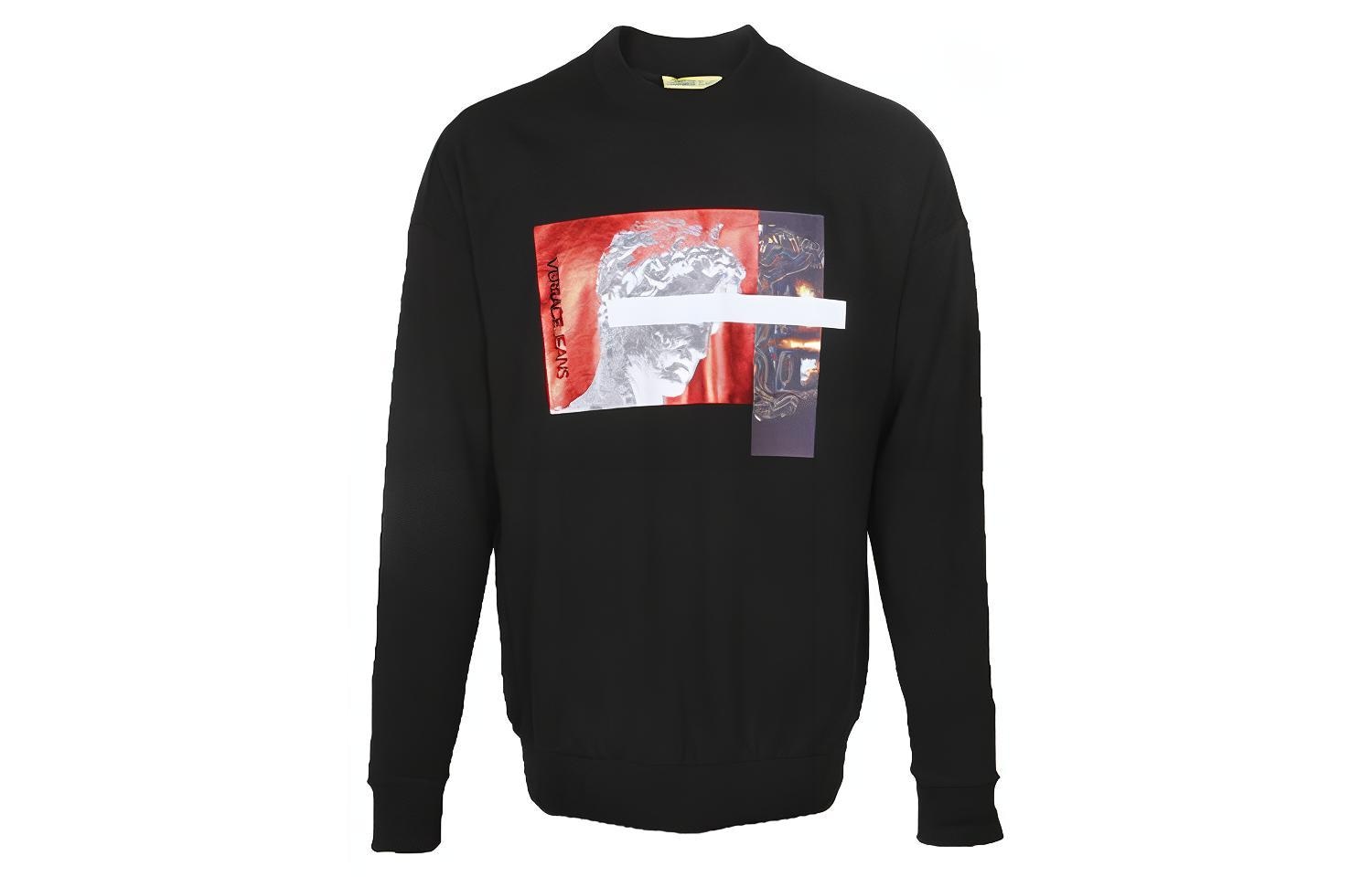 VERSACE JEANS COUTURE Versace Medusa Head Long Sleeve Sweatshirt Black