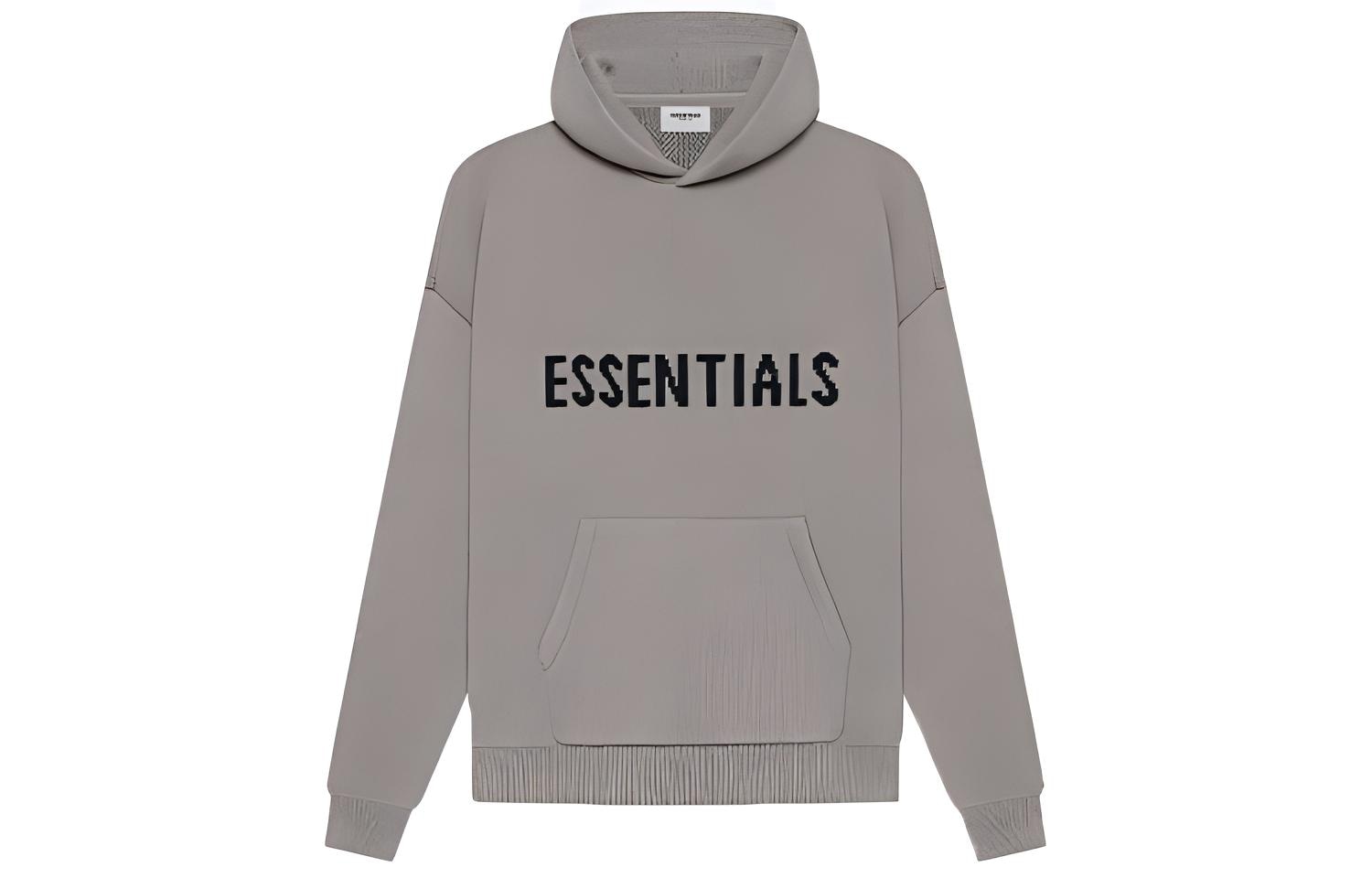 Fear of God Essentials SS21 Knit Pullover Dark Heather Oatmeal Logo