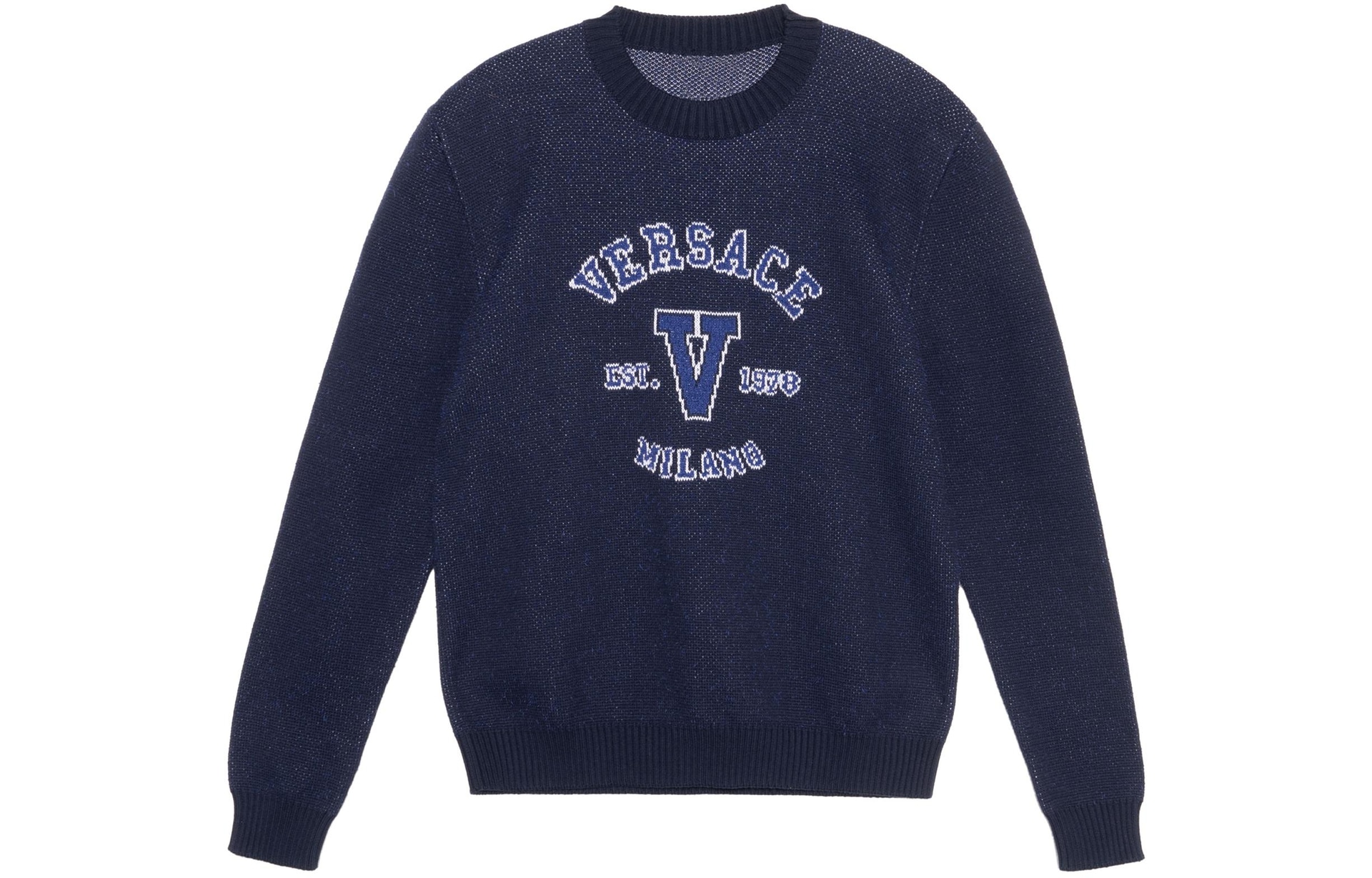 VERSACE/范思哲 Versace SS23 Navy Crewneck Sweater