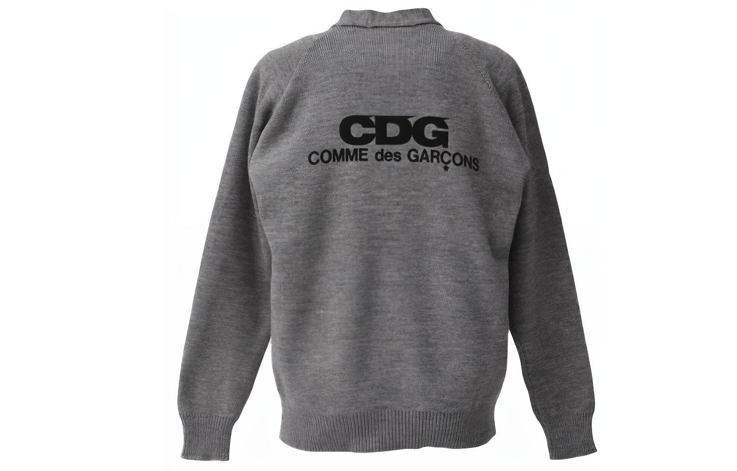 CDG Logo V-Neck Knit Sweater