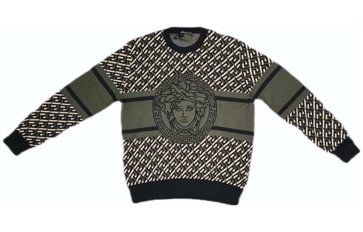 VERSACE/范思哲 Versace Medusa Crewneck Sweater Green