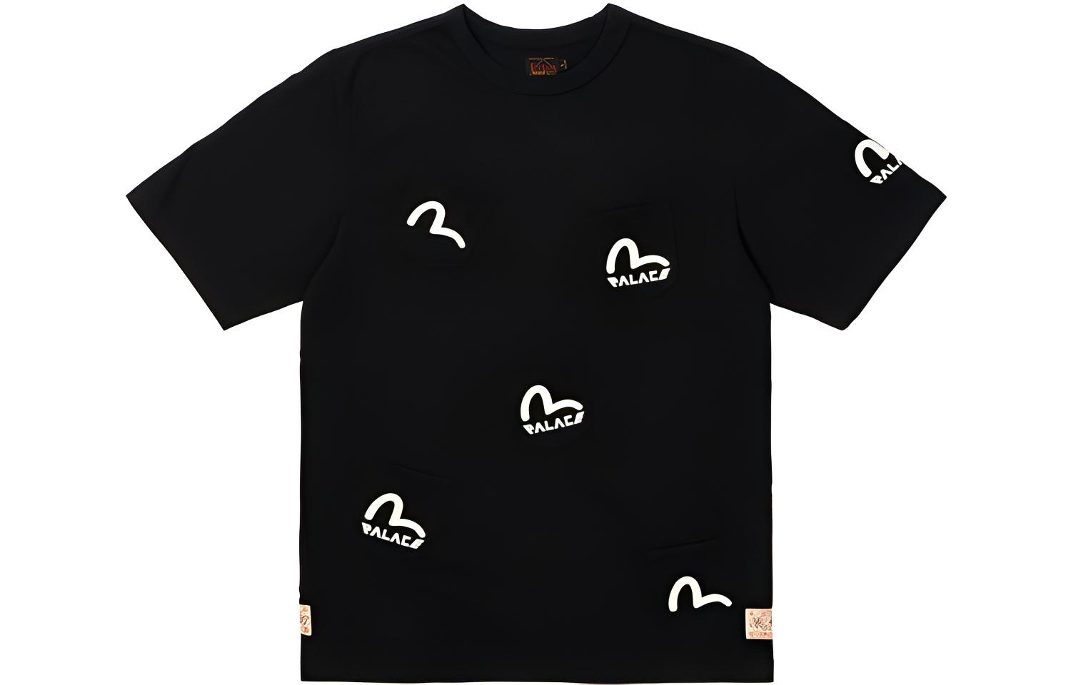 PALACE x EVISU Multi Pocket T-Shirt Black LogoT