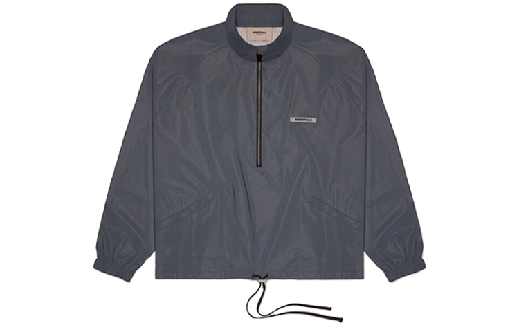 Fear of God Essentials FW20 Reflective Half Zip Track Pullover Black