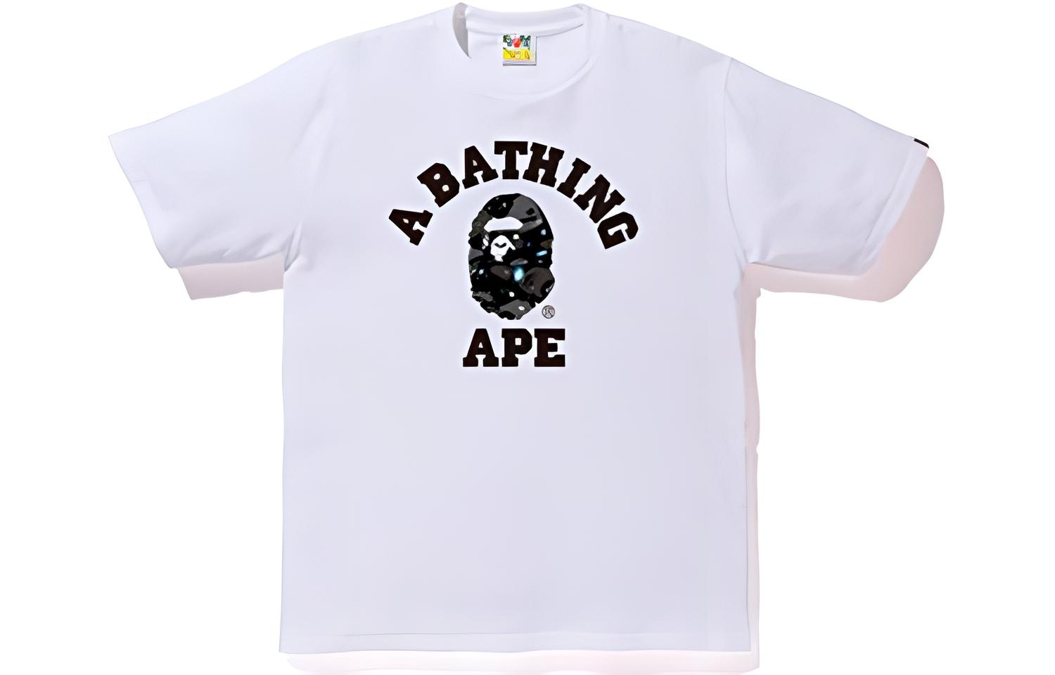 A BATHING APE Starry Night Glow Camo Ape Head T-Shirt