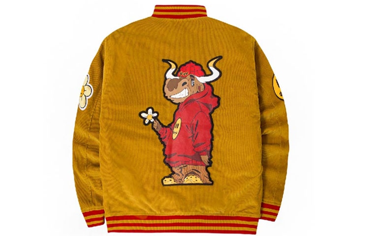 Drew House Ox Corduroy Varsity Jacket Dijon