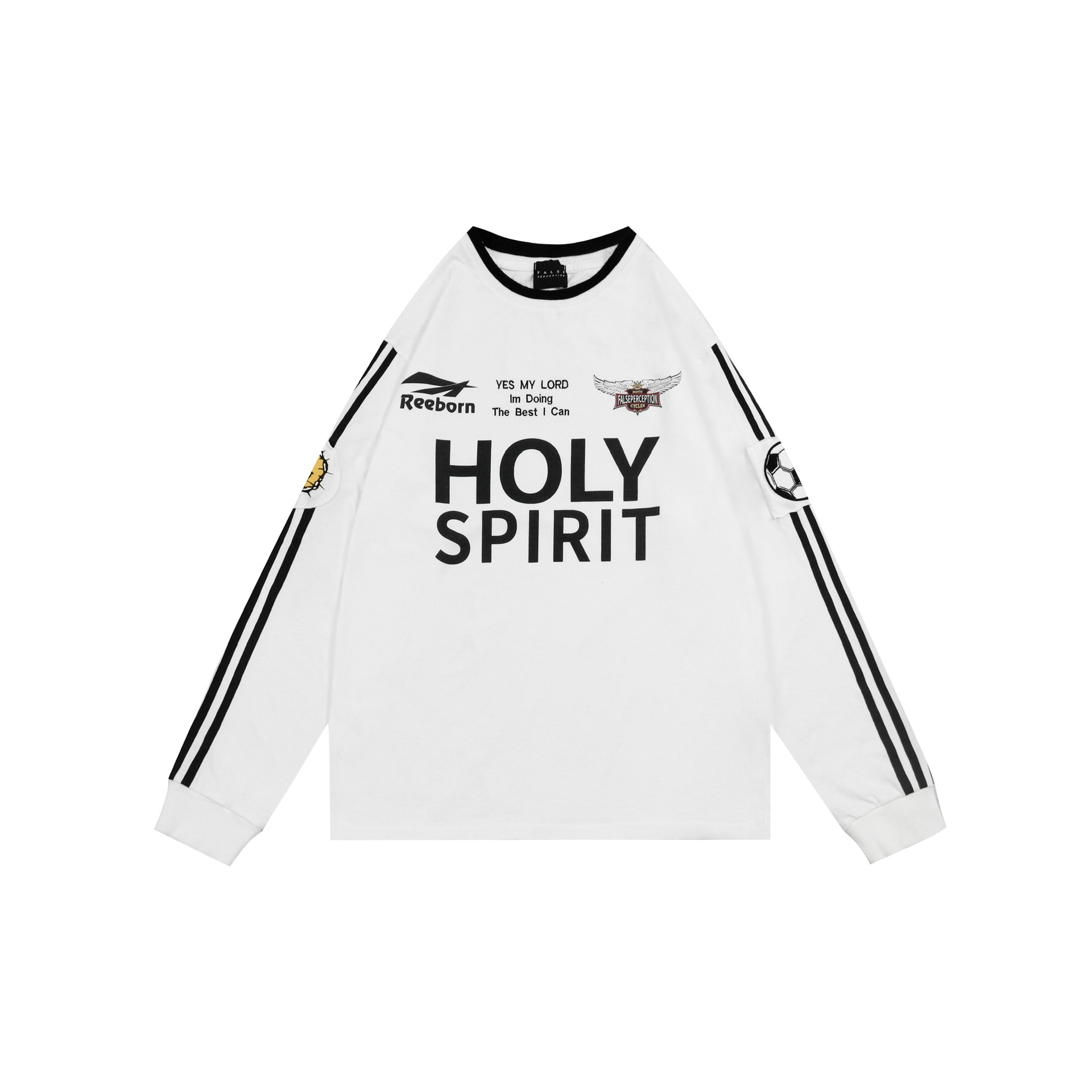 False Perception HOLY SPIRIT Vintage Sweatshirt White