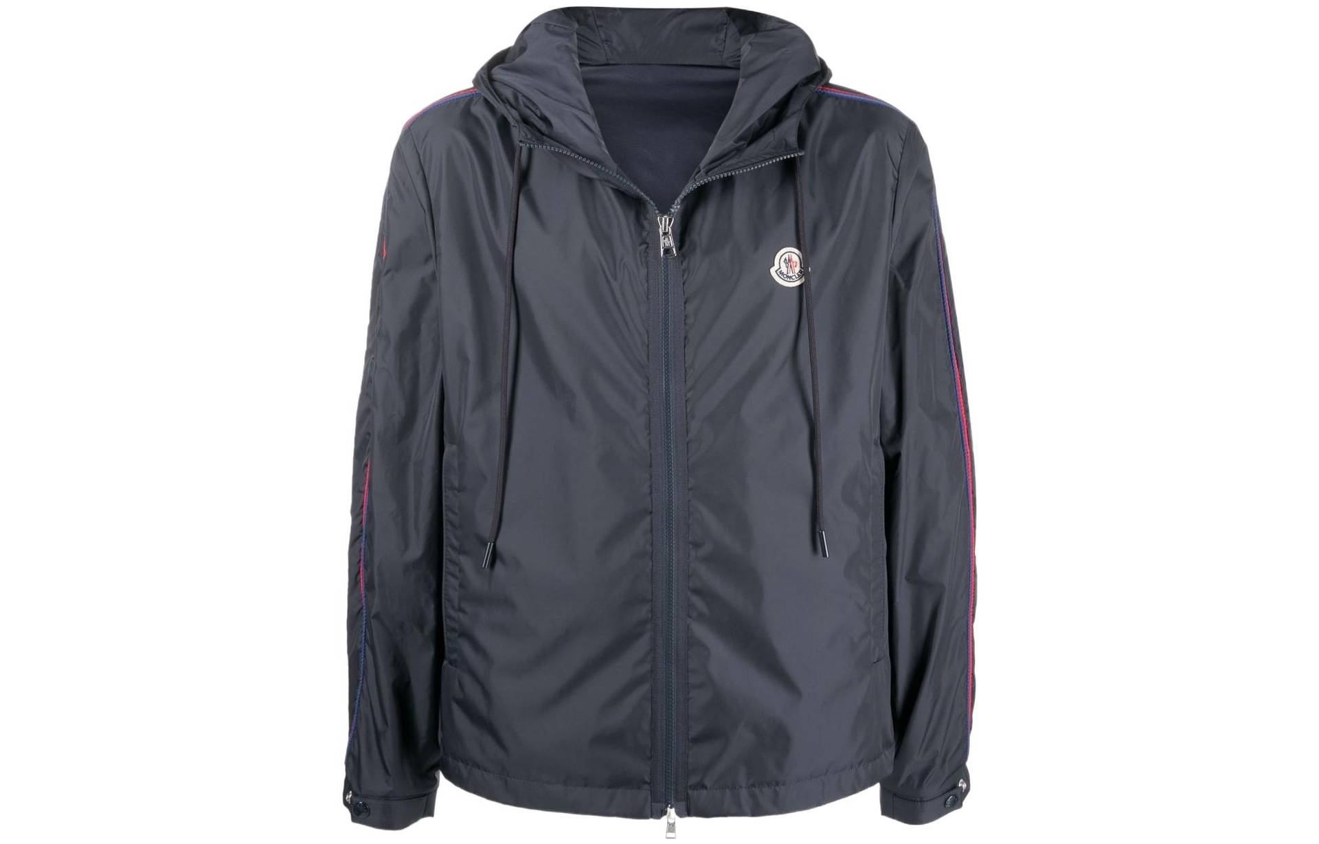 Moncler SS22 Logo Patch Hoodie Jacket Blue