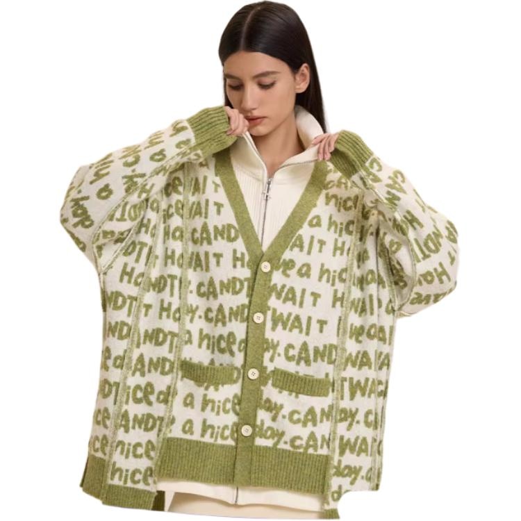 CANOTWAIT_ Designer Series Wool Blend Cardigan Sweater