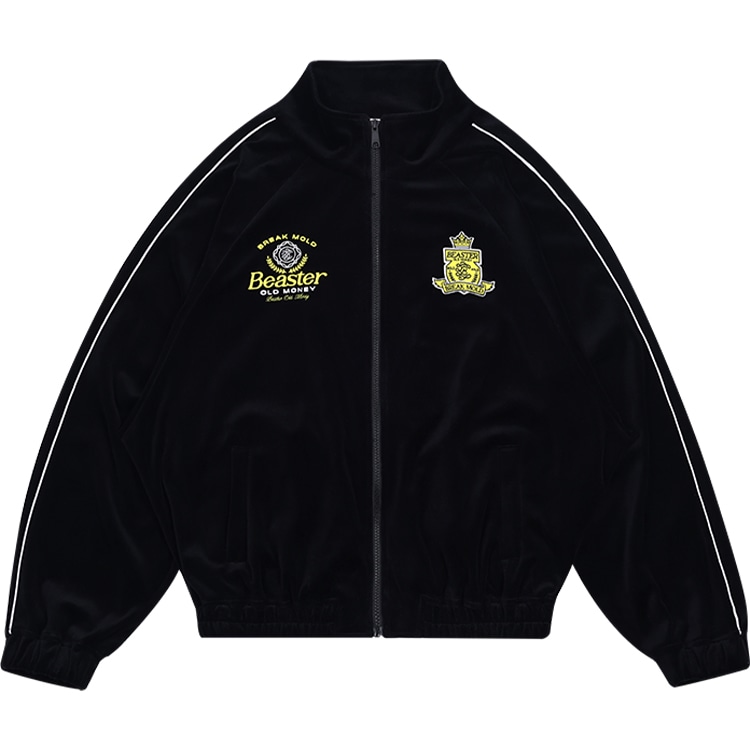 BEASTER Velvet Embroidered Cardigan