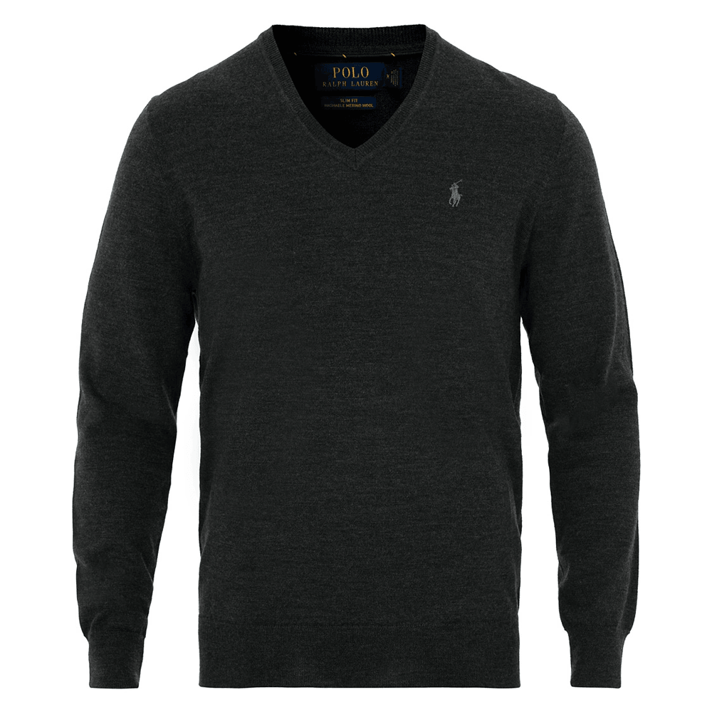 Polo Ralph Lauren V-Neck Sweater Dark Grey