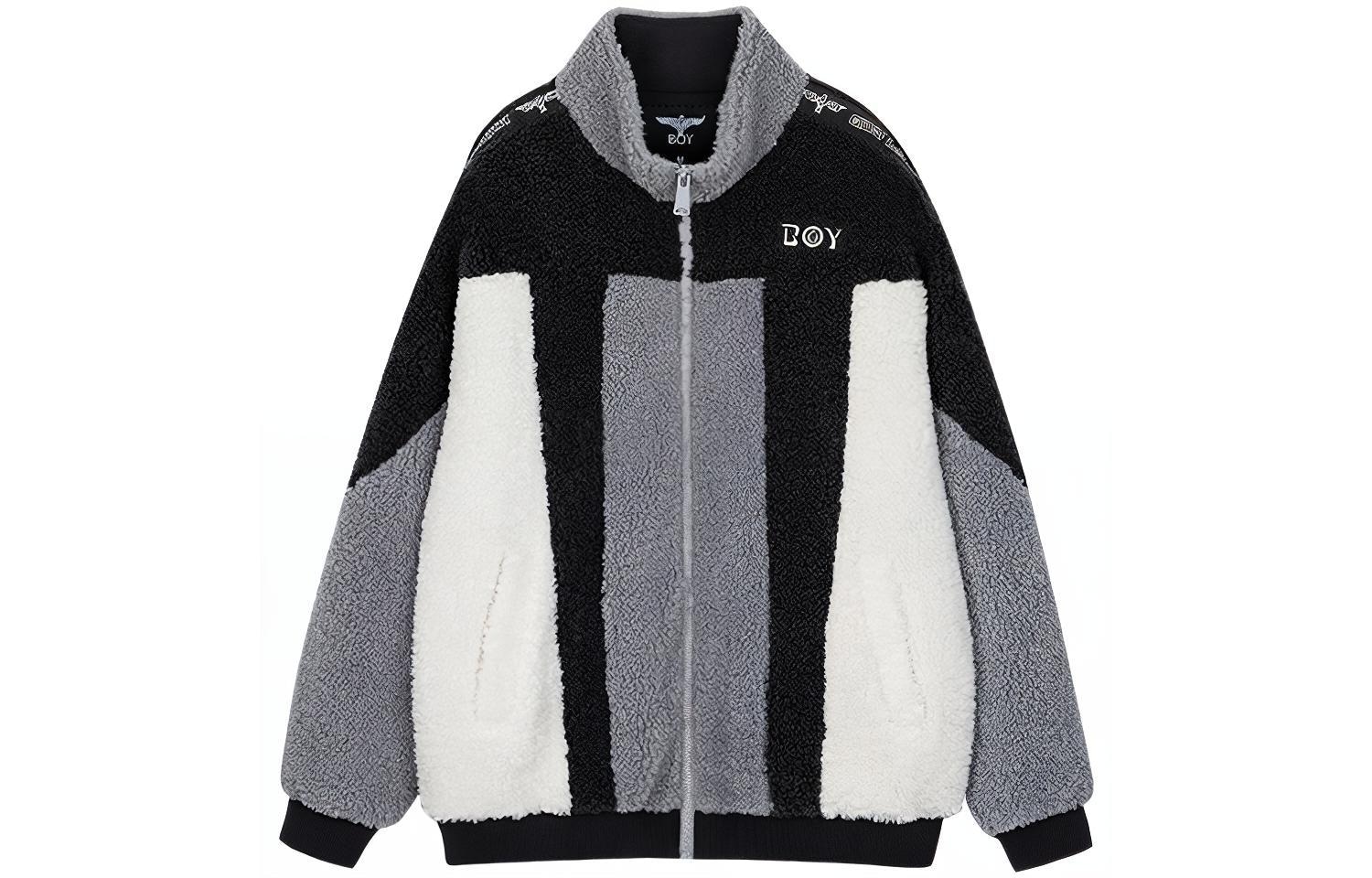 Boy London FW21 Embroidered Knit Jacket Grey