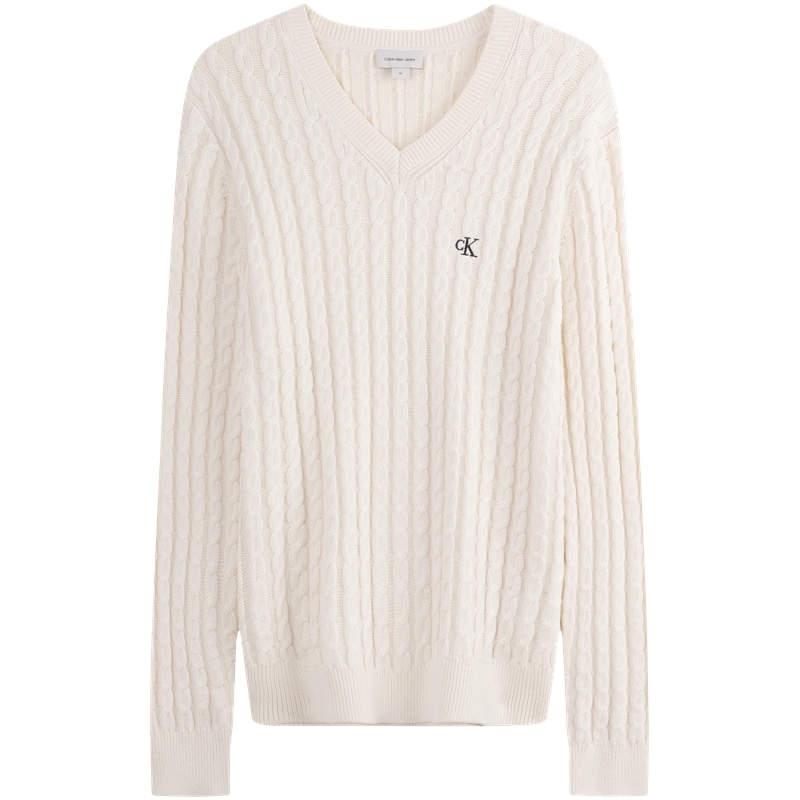 Calvin Klein Embroidered V-Neck Knit