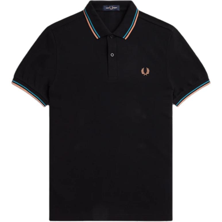 Fred Perry Polo Shirt Black/Light Rust