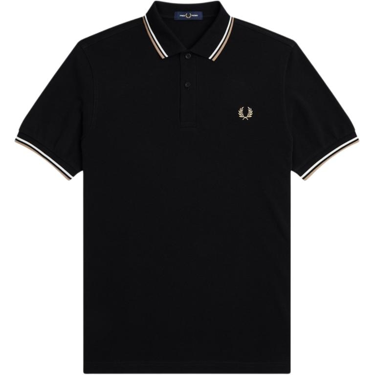 Fred Perry Polo Shirt Black/Beige