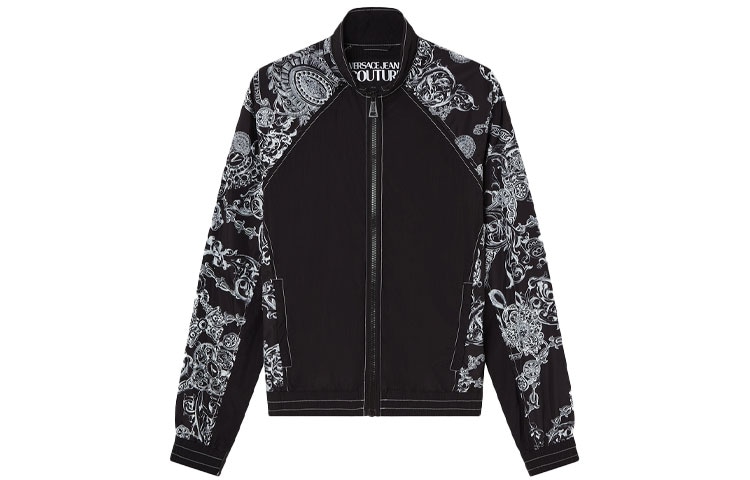 Versace Jeans Couture FW21 Zip Print Detachable Sleeve Jacket