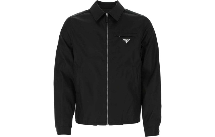 Prada SS21 Logo Zip Jacket Black