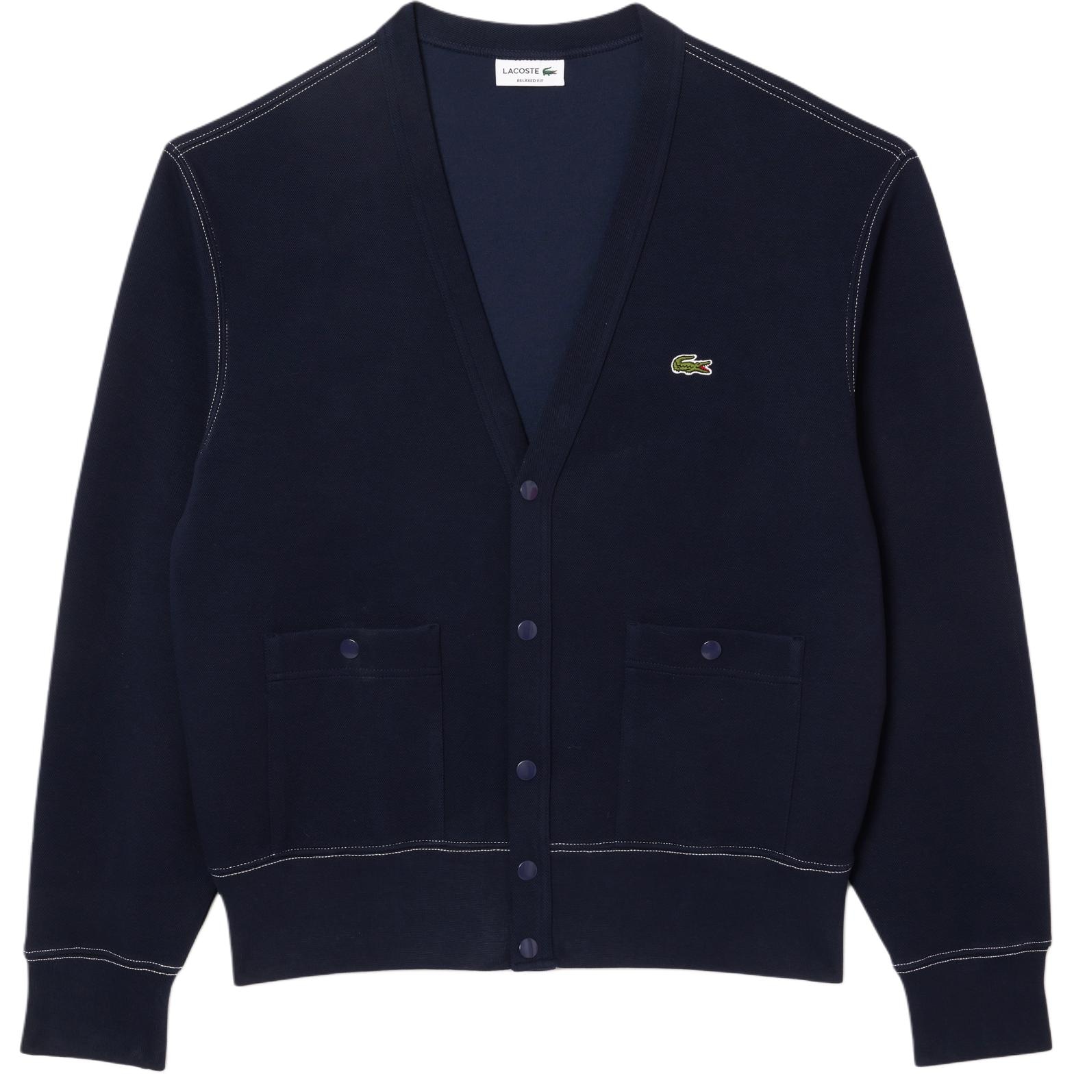 Lacoste V-Neck Knit Sweater Midnight Blue