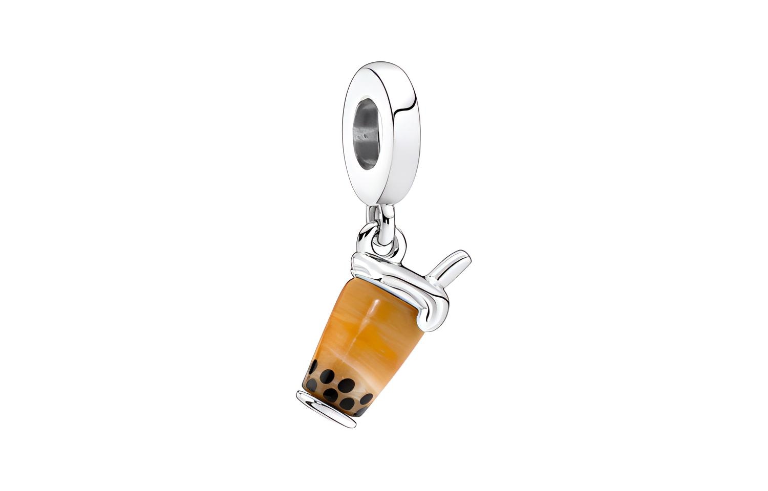 Pandora/潘多拉 Pandora Pearl Milk Tea Charm Silver
