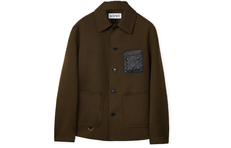 LOEWE FW22 Button-Up Jacket Dark Olive