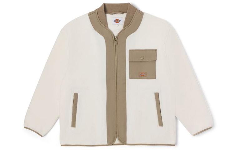 Dickies V-Neck Zip Jacket White