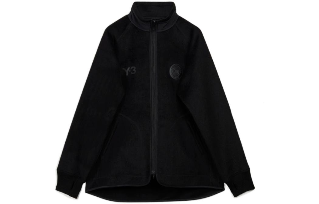 Y-3 FW22 Logo Patch Fleece Jacket Black