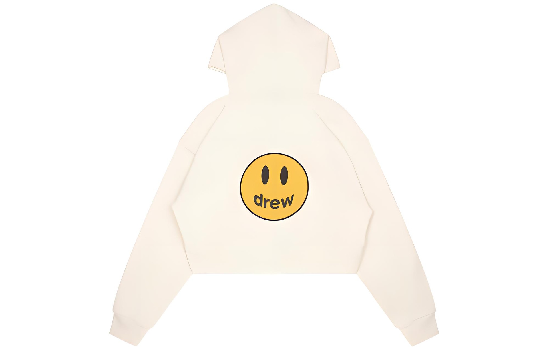 Drew House Cropped Zip Up Hoodie Off-white