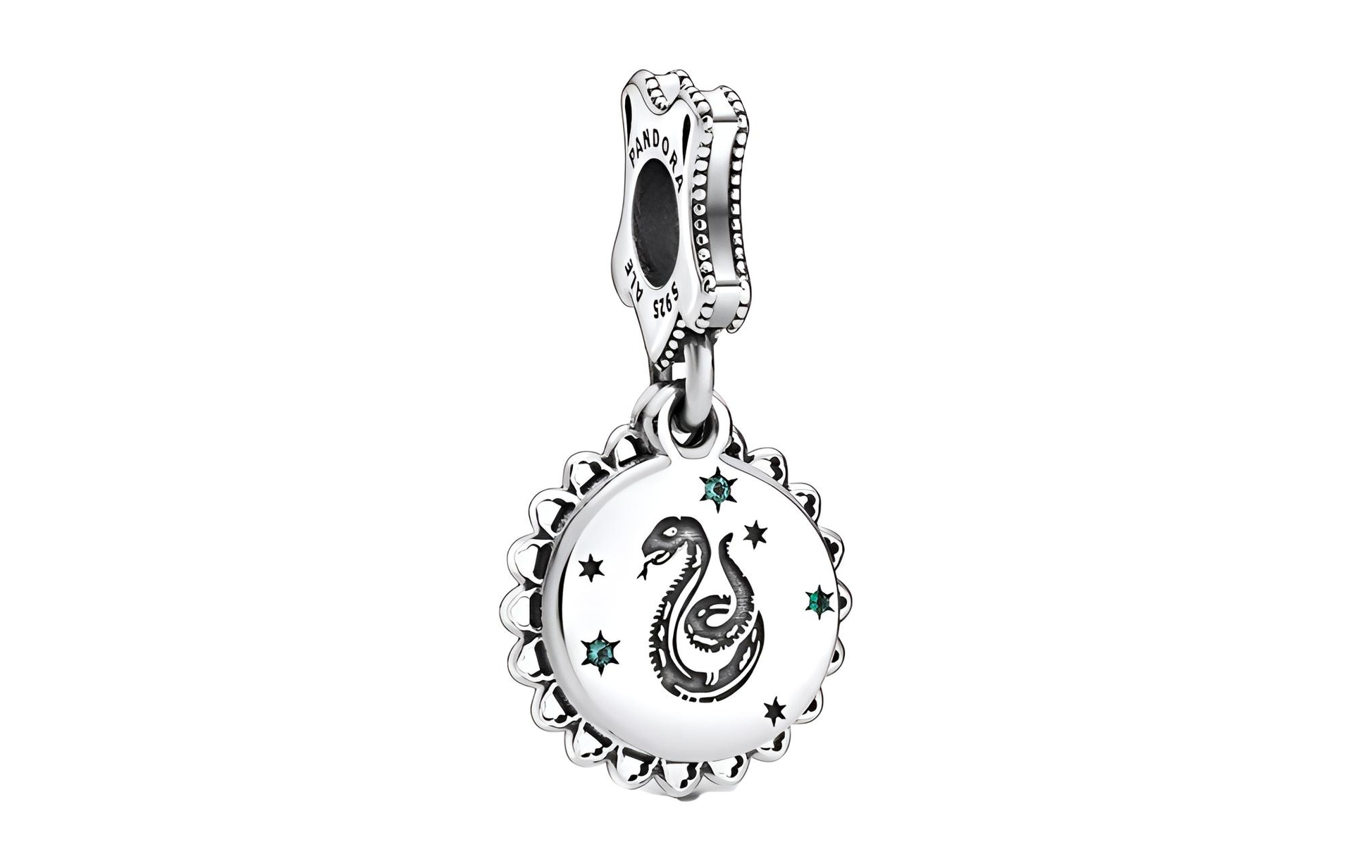 Pandora/潘多拉 Pandora Harry Potter Slytherin Charm Silver