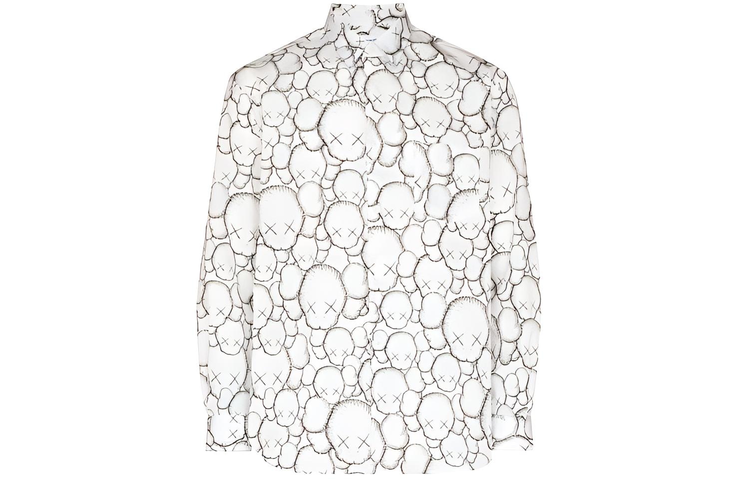 CDG x KAWS Long Sleeve Shirt White