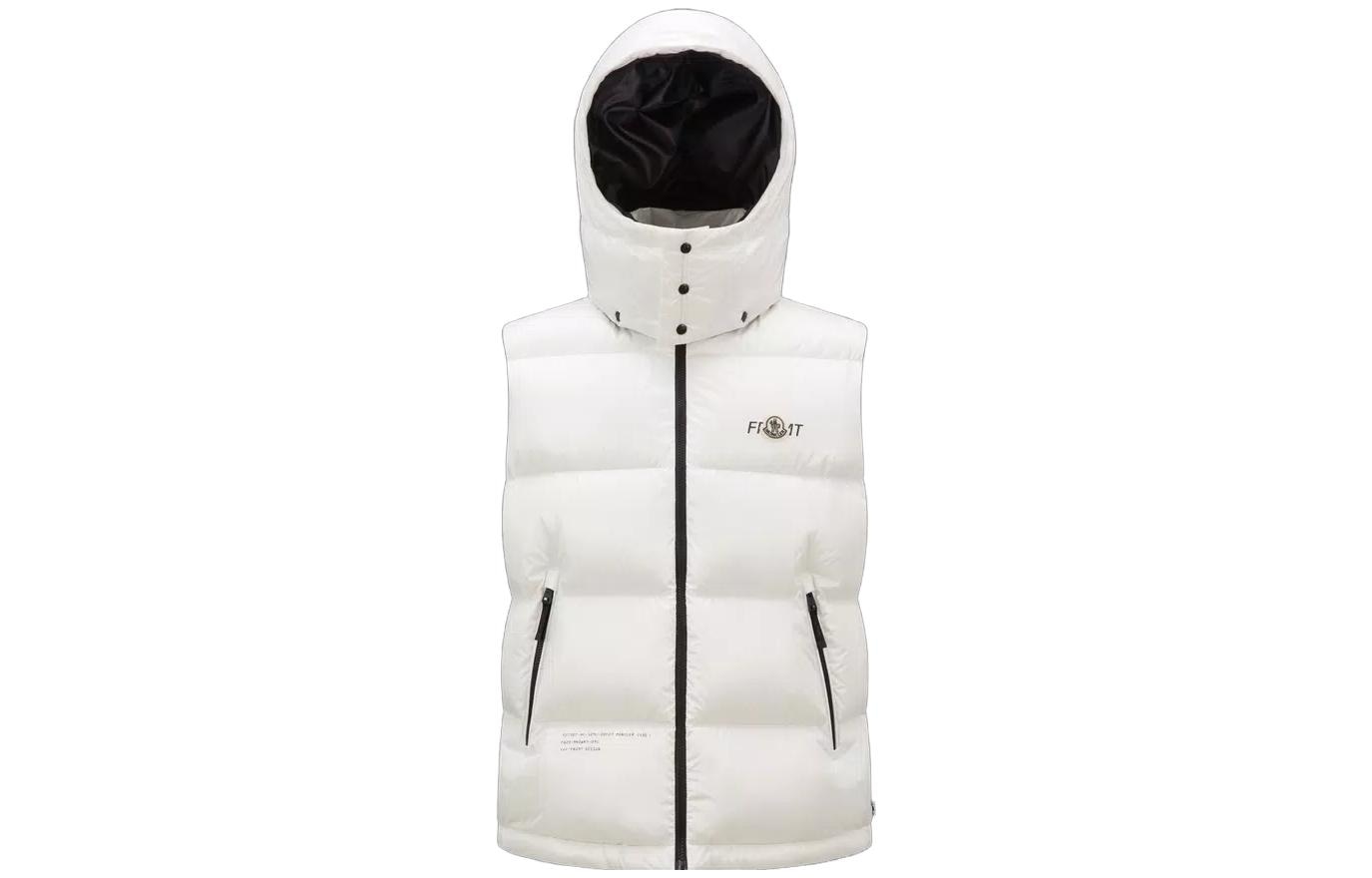 MONCLER GENIUS Moncler x FRGMT Logo Hooded Down Vest White