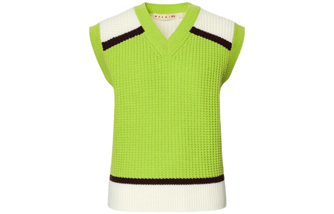 UNIQLO/优衣库 UNIQLO V-Neck Knit Vest Light Green