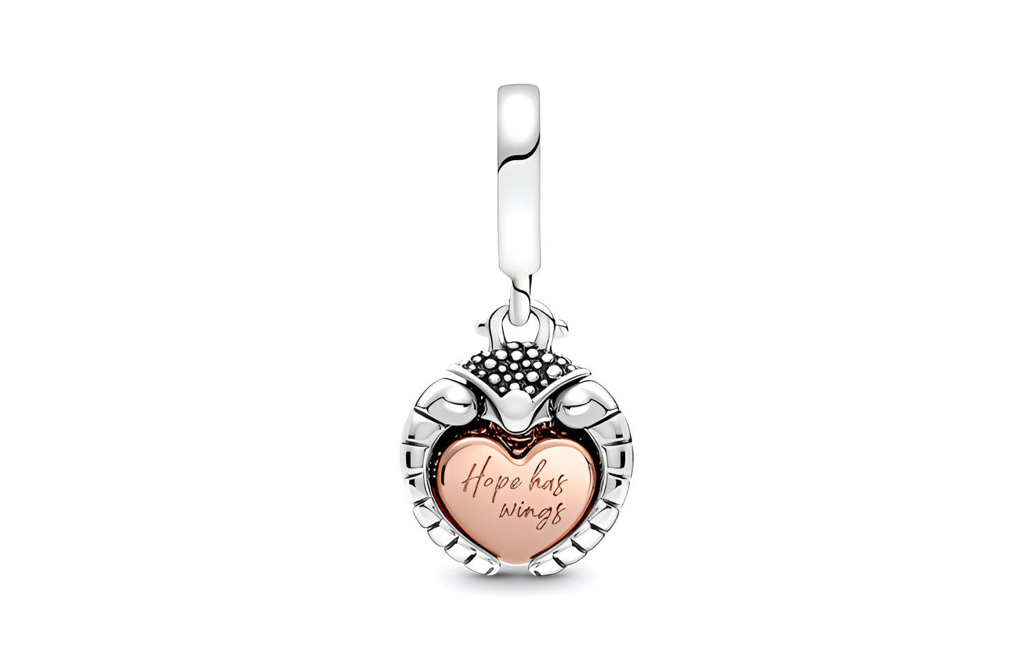 Pandora/潘多拉 Pandora Ladybug Heart Pendant Silver