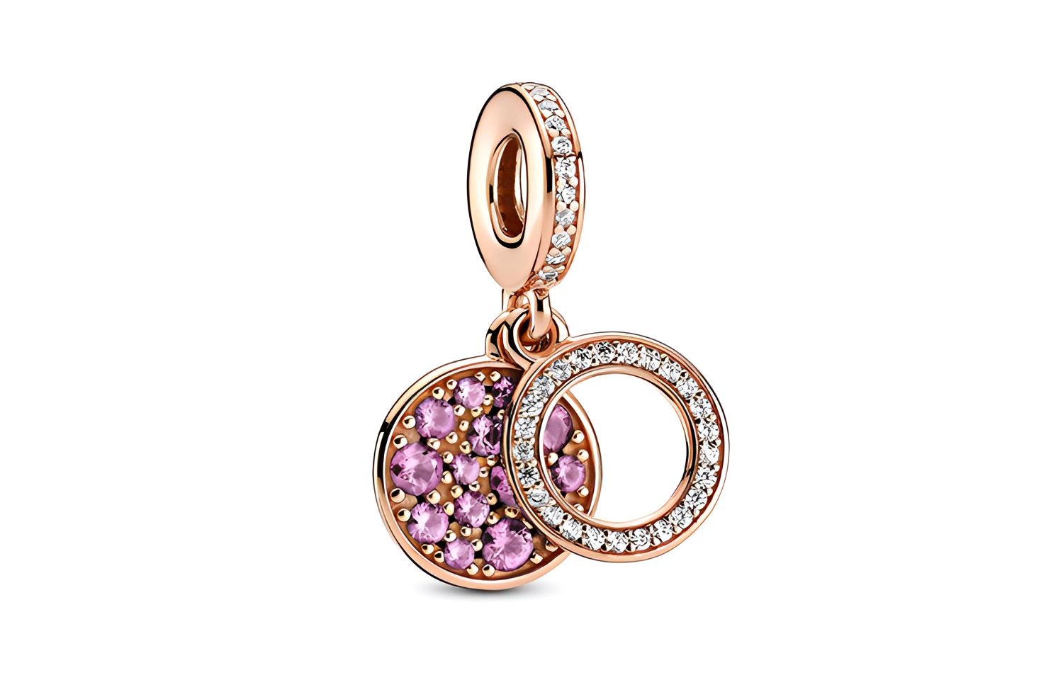 Pandora/潘多拉 Pandora Radiant Pink Double Charm Rose Gold