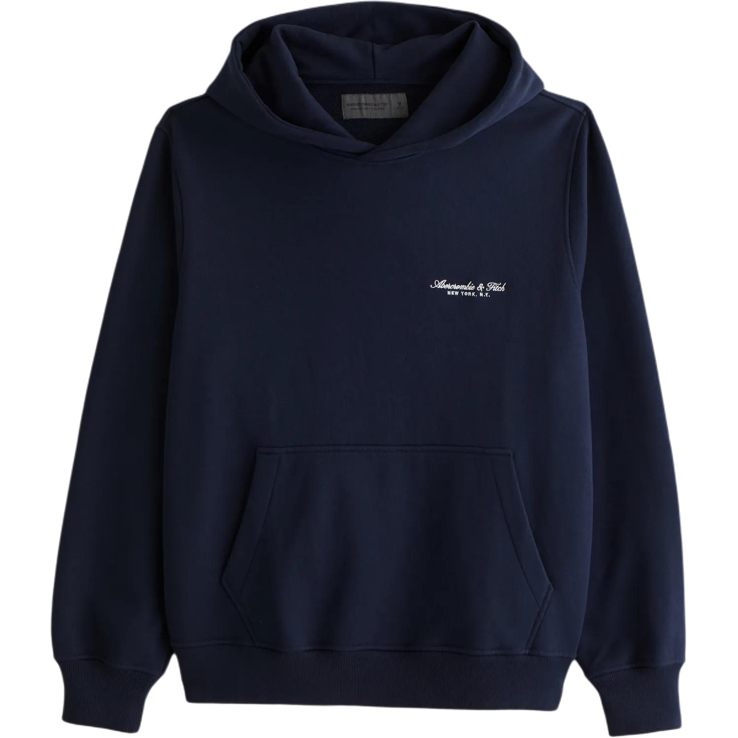 Abercrombie＆Fitch Abercrombie & Fitch Embroidered Logo Hoodie Navy