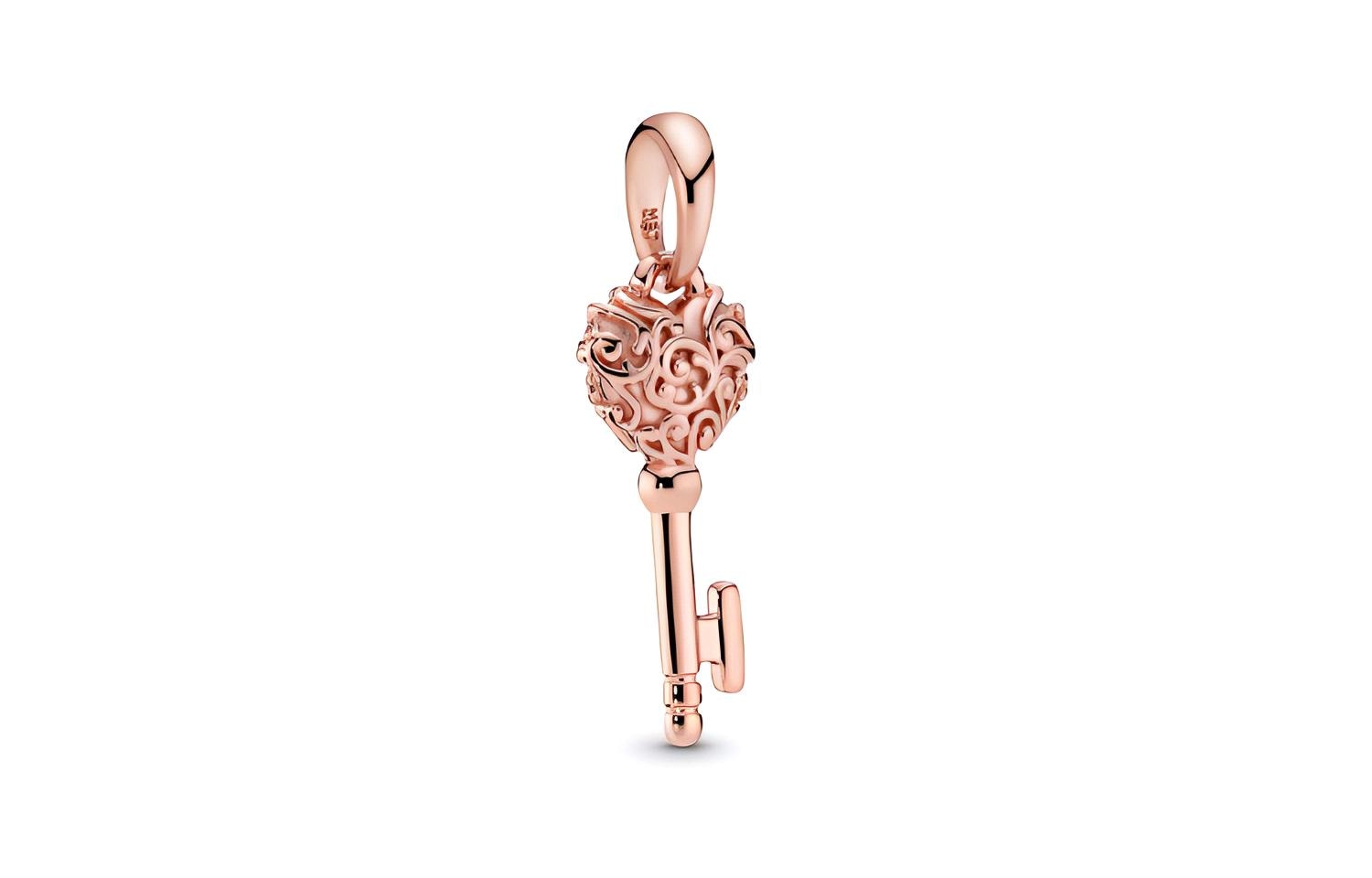 Pandora/潘多拉 Pandora Noble Heart Key Pendant Rose Gold