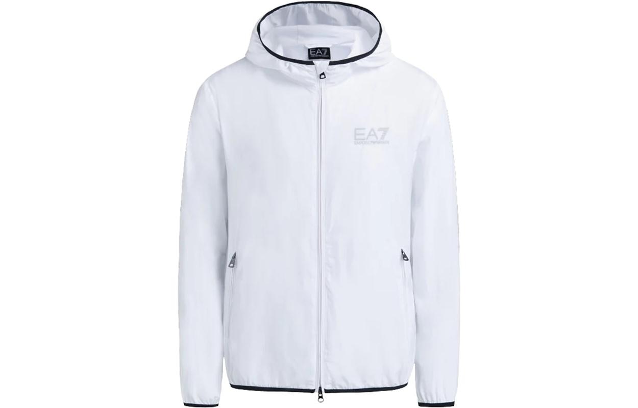 EMPORIO ARMANI/阿玛尼 Emporio Armani Logo Zip Jacket White