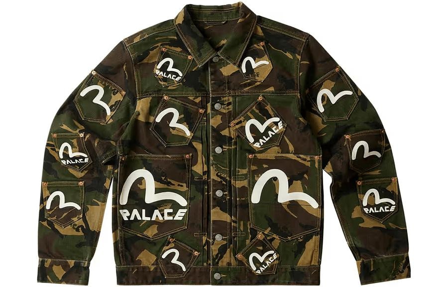 PALACE x EVISU Type One Denim Jacket Camo
