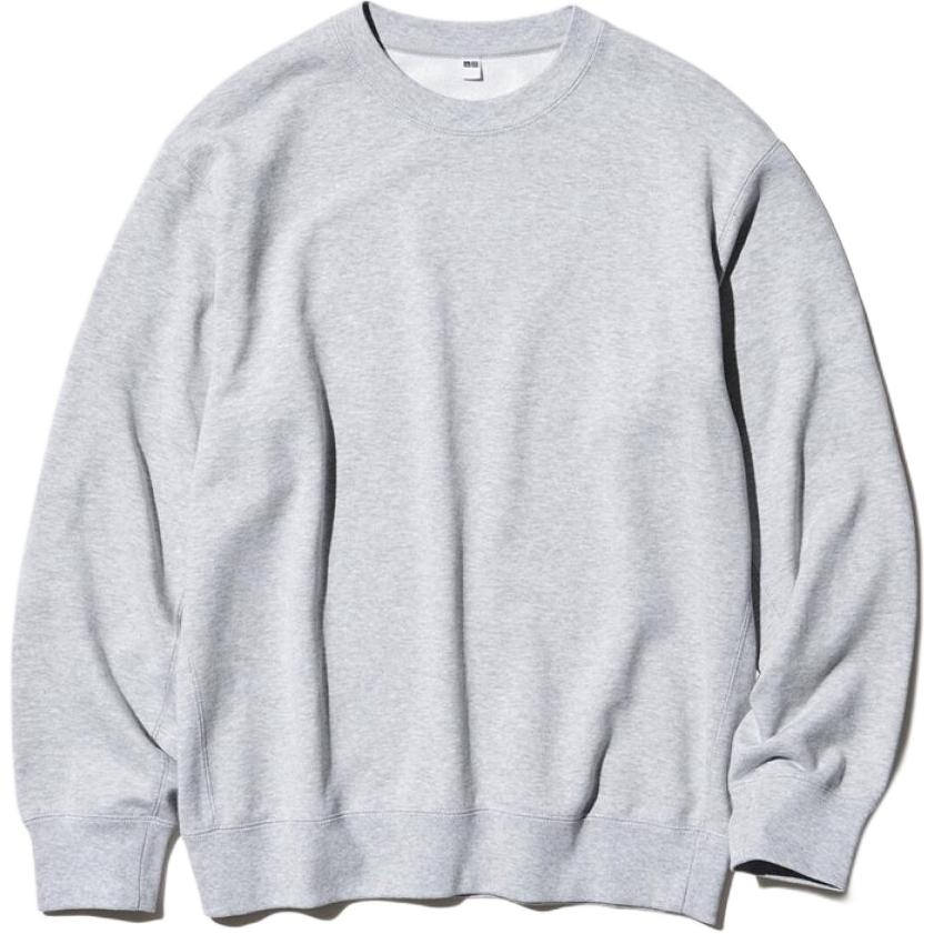 UNIQLO/优衣库 UNIQLO Crew Neck Sweatshirt Light Gray