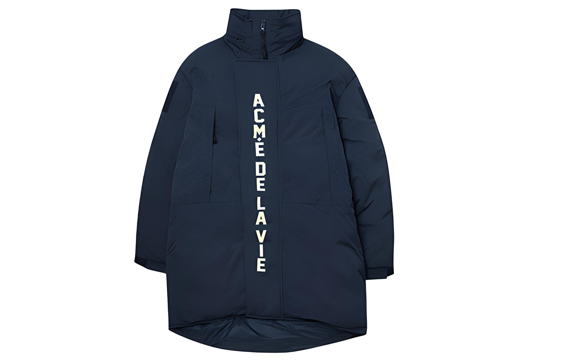 acme de la vie ADLV Logo Puffer Jacket Navy