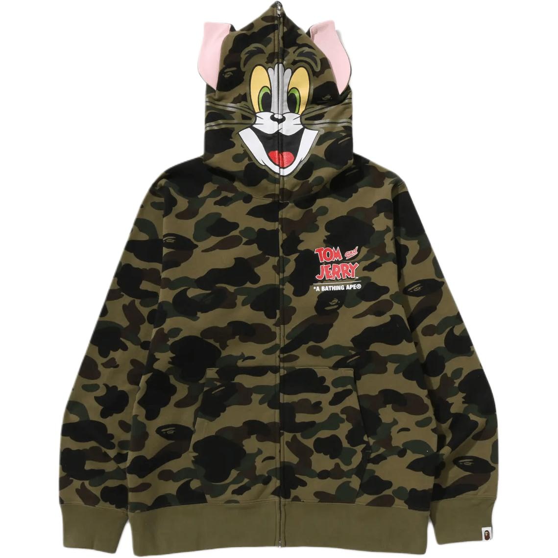 A BATHING APE BAPE x Tom and Jerry SS25 Green Hoodie