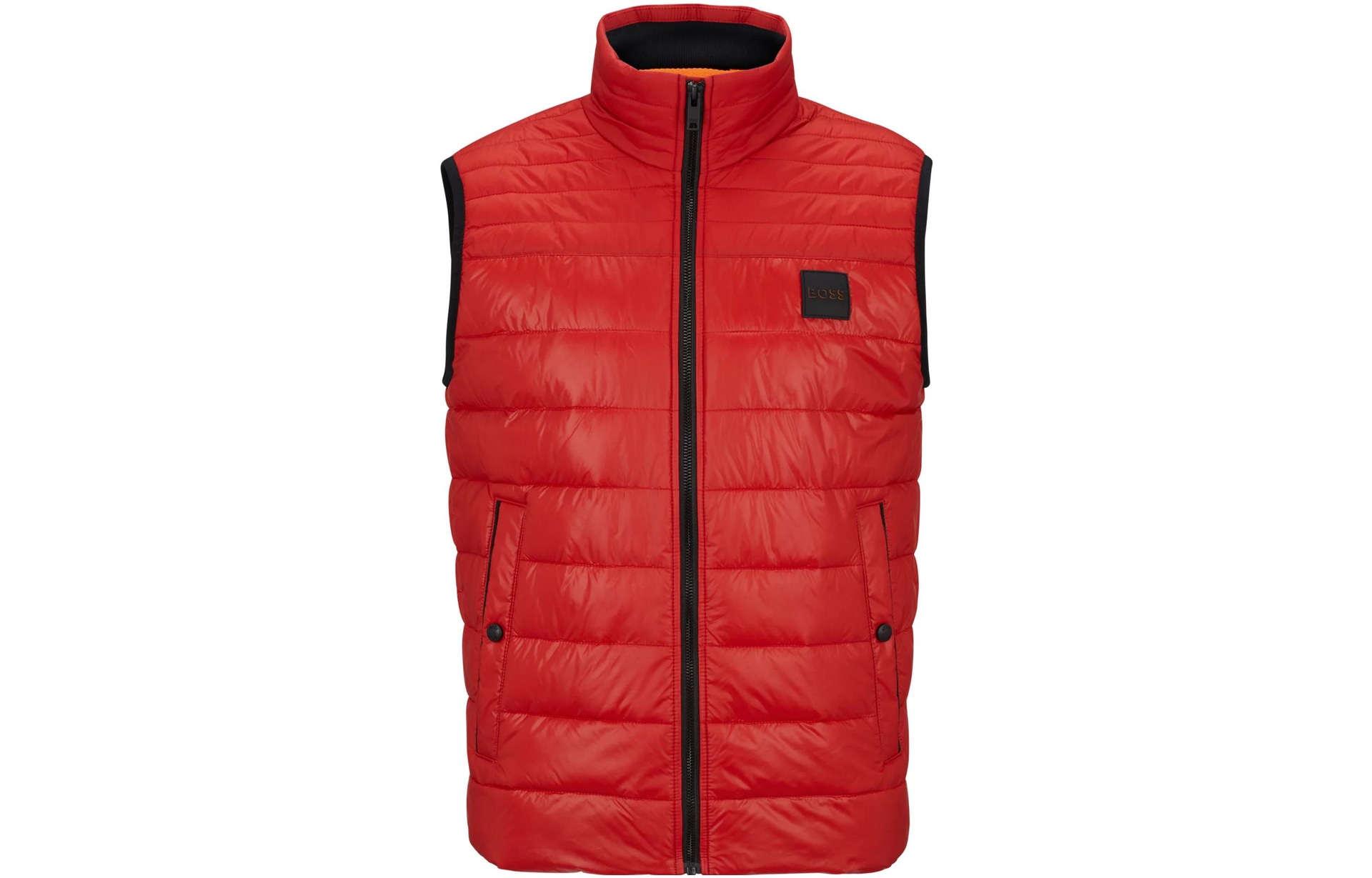 HUGO BOSS Logo Print Waterproof Jacket Red