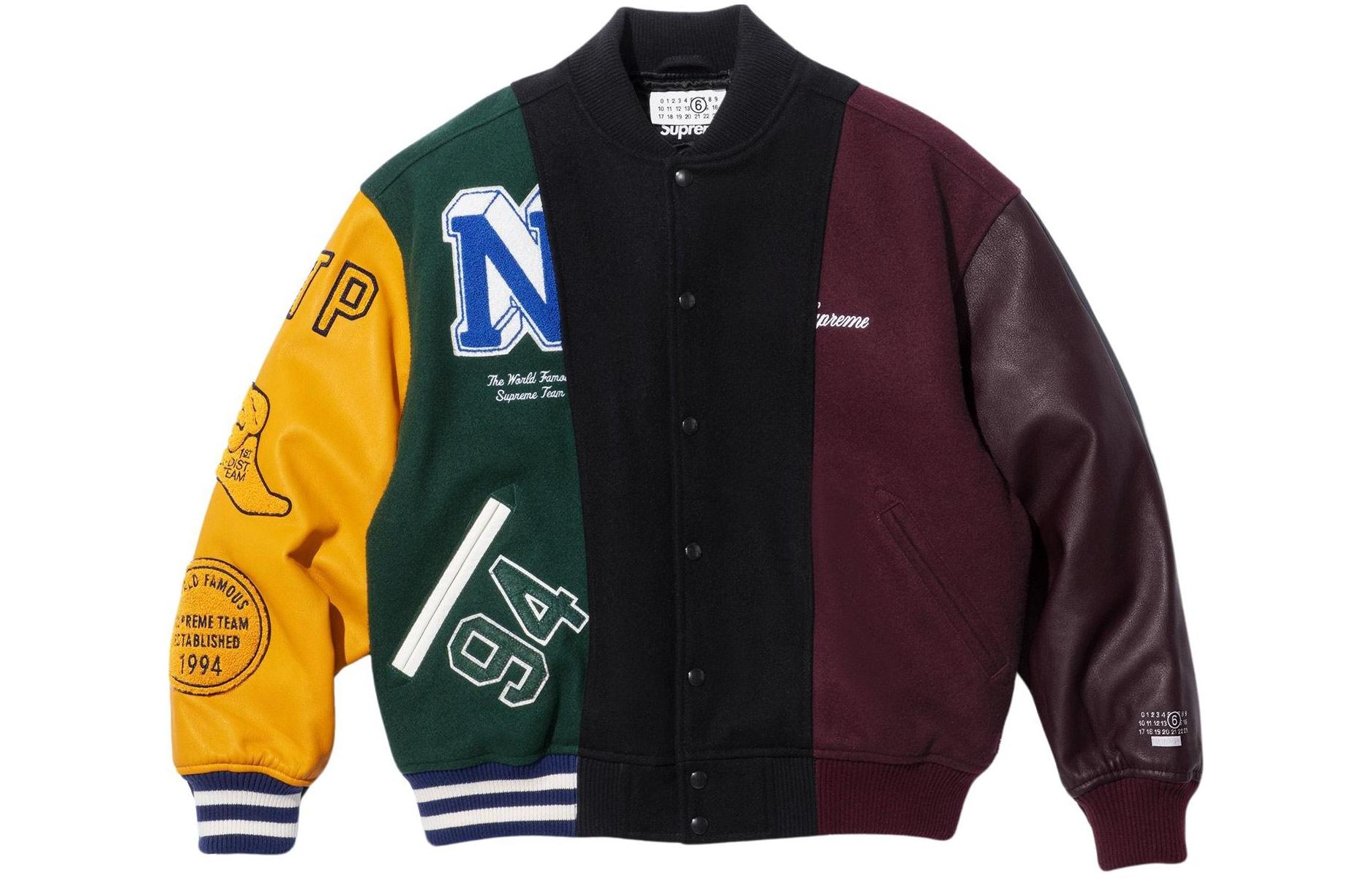Supreme x MM6 Maison Margiela Split Varsity Jacket