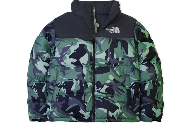 北面/THE NORTH FACE The North Face Retro Nuptse 1996 Green Camo